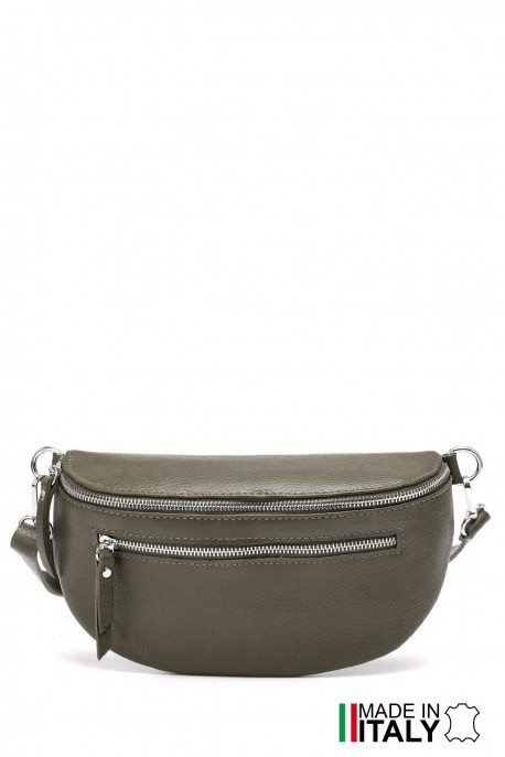 Leather fanny pack ZE-9003 : Colors:D74 - Dark Kaki