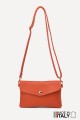 Leather crossbody clutch bag ZE-9010 : colour:Orange