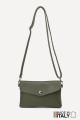Leather crossbody clutch bag ZE-9010 : colour:Khaki