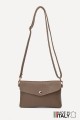 Leather crossbody clutch bag ZE-9010 : colour:Taupe
