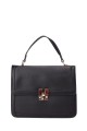 5122-BV Grained synthetic handbag : colour:Black