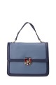 5122-BV Grained synthetic handbag : colour:Blue