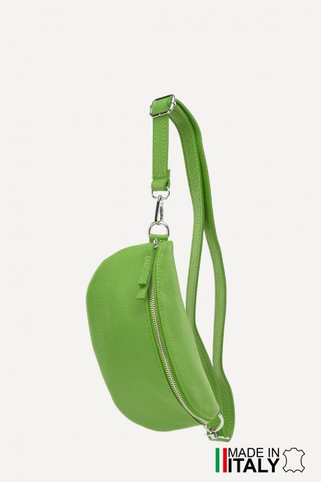 Leather fanny pack ZE-9009 : Colors:D12 - Avocado green