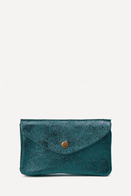 Metallic leather coin purse ZE-8002 : Colors:Duck Blue (L018/L-535)