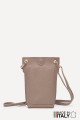 Grained Leather crossbody clutch bag ZE-9014-G : colour:Taupe