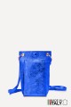 Metallic Leather crossbody clutch bag ZE-9014-MT : Colors:Electric blue