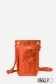Metallic Leather crossbody clutch bag ZE-9014-MT