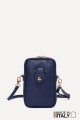 Sac pochette bandoulière en cuir grainé format téléphone ZE-9013-G