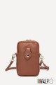 Grained Leather crossbody clutch bag phone size ZE-9013-G