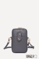 Grained Leather crossbody clutch bag phone size ZE-9013-G