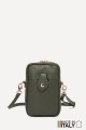Grained Leather crossbody clutch bag phone size ZE-9013-G