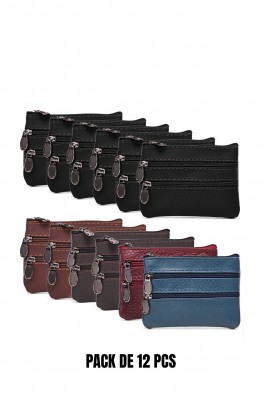 KJN249 Leather purse pack of 12
