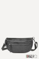 Metallic Leather fanny pack ZE-9004-MT : Colors:Anthracite