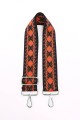 A40-RS-AG Adjustable patterned shoulder strap with silver carabiners