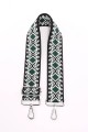 A40-RS-AG Adjustable patterned shoulder strap with silver carabiners