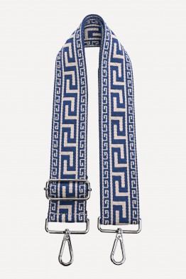 A40-RS-AG Adjustable patterned shoulder strap with silver carabiners