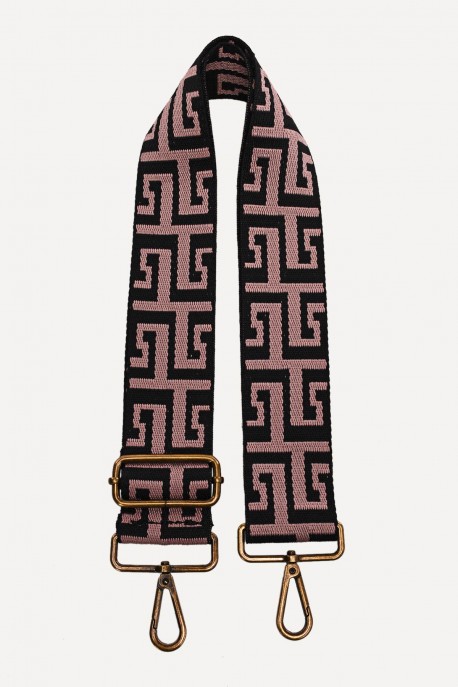A40-RS-BZ Adjustable patterned shoulder strap with bronze carabiners