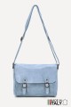 Leather Messenger Crossbody bag ZE-9006 : colour:Pale-blue