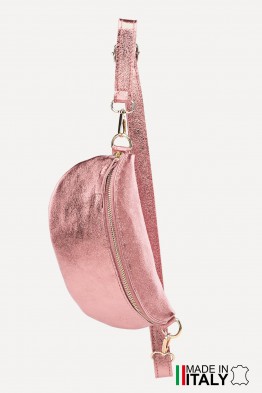 Sac banane bandoulière en cuir métallisé ZE-9009-MT