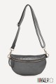 Metalic Leather fanny pack ZE-9009-MT : Colors:Anthracite