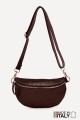 Metalic Leather fanny pack ZE-9009-MT : Colors:Dark Brown