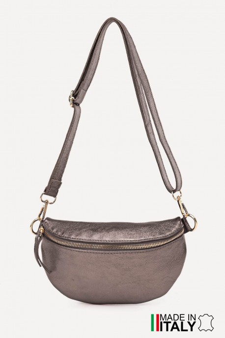 Metalic Leather fanny pack ZE-9009-MT : Colors:Ancient Gold (L-523/L005)