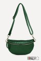 Metalic Leather fanny pack ZE-9009-MT : Colors:Dark green