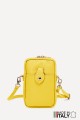 Sac pochette bandoulière en cuir grainé format téléphone ZE-9013-G