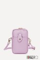 Sac pochette bandoulière en cuir grainé format téléphone ZE-9013-G