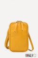 Grained Leather crossbody clutch bag phone size ZE-9018-G : colour:Yellow
