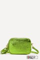 Metallic Grained Leather crossbody bag ZE-9019-MT : Colors:Fluo Green