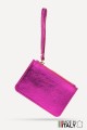 Porte-monnaie Pochette plate en cuir métallisé ZE-8004