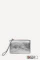Porte-monnaie Pochette plate en cuir métallisé ZE-8004