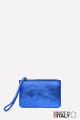 Porte-monnaie Pochette plate en cuir métallisé ZE-8004