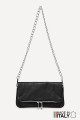 Folding shoulder bag in grained leather ZE-9016-G