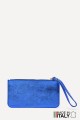 Porte-monnaie Pochette plate en cuir métallisé ZE-8005