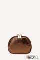 Metallic leather round brioche wallet M35 : Colors:Caramel