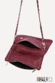 Crocodile pattern leather folding clutch bag ZE-9017-CR