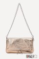 Folding shoulder bag in metallic leather ZE-9017-MT