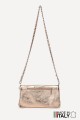 Folding shoulder bag in metallic leather ZE-9017-MT