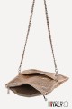 Folding shoulder bag in metallic leather ZE-9017-MT