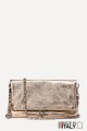 Folding shoulder bag in metallic leather ZE-9017-MT