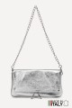 Folding shoulder bag in metallic leather ZE-9017-MT