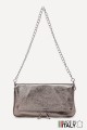 Folding shoulder bag in metallic leather ZE-9017-MT