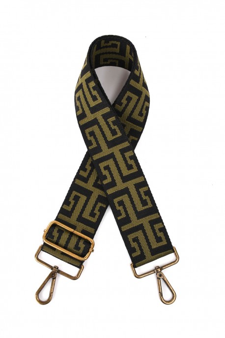 A40-RS-BZ Adjustable patterned shoulder strap with bronze carabiners : Shoulder strap color:009.003