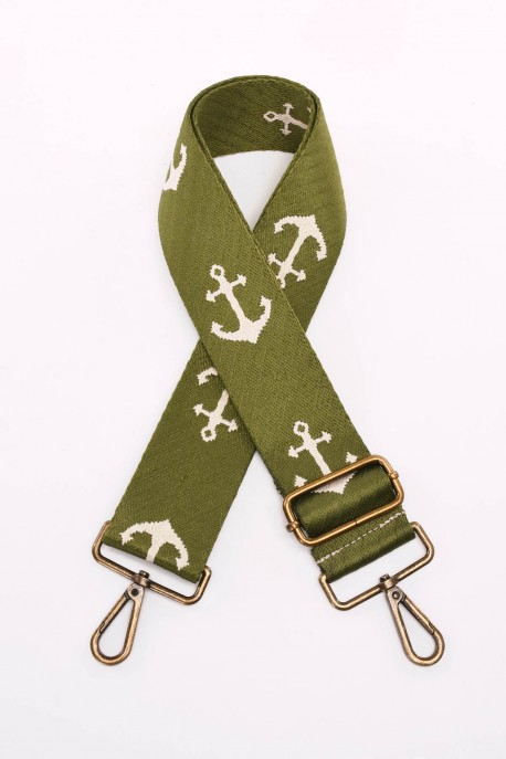 A40-RS-BZ Adjustable patterned shoulder strap with bronze carabiners