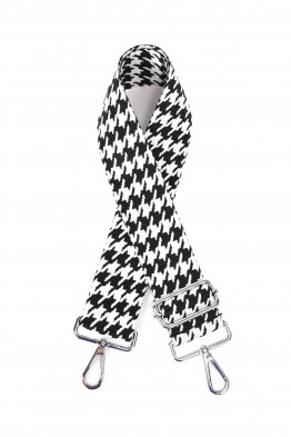 A40-RS-AG Bandoulière à motif réglable avec mousquetons argenté