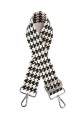 A40-RS-AG Bandoulière à motif réglable avec mousquetons argenté
