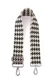 A40-RS-AG Bandoulière à motif réglable avec mousquetons argenté