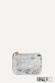 Porte-monnaie Pochette plate en cuir métallisé clouté ZE-8003